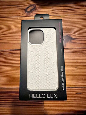 Hello Lux Lace Phone Case White iPhone 14 Pro Max Case NWT